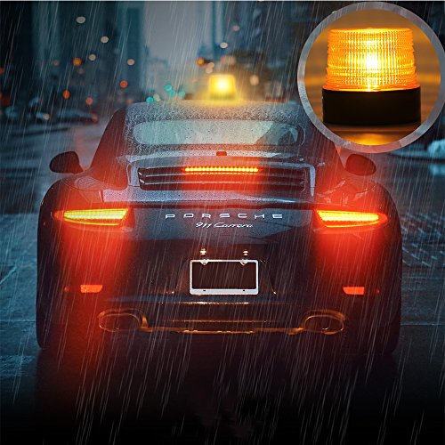 Dinfu Led Strobe Light, 12V-24V Rechargeable Amber Flashing Lights Led Beacon Lights With Magnetic For Trucks Vehicles Tractor Car #TOP4