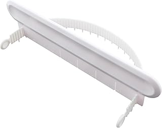 Flip Cake Arc Ruler Decorative Scale Baking Ruler Plastic Baking Measuring Tools Pastry Art Tools Surround Decorative Marker For Cake Decorating Arc Framing Aid White