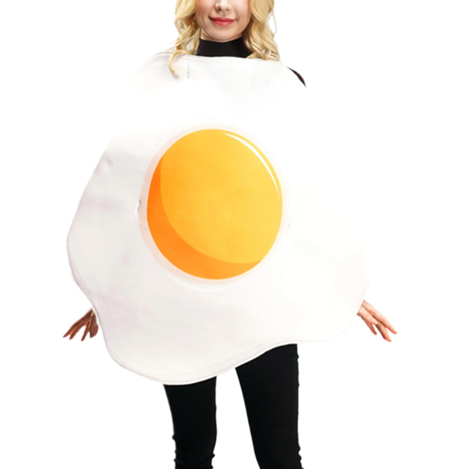 Quirky Snack Outfit, Bacon Egg Costume, Questing Apparel with Adjustable Fit, Food Themed Dress Up Outfit, Stage Accessory with Colorful Style, Cosplay Wear for Social Media Creators