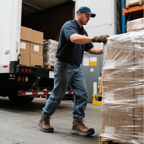 Image of NORTIV 8 Composite Toe Boots for Men - Waterproof Lightweight Non-Slip ASTM F2412-24 & ASTM F2913-24 Safety Work Boots for Warehouse & Construction, VaporGuard-Nano