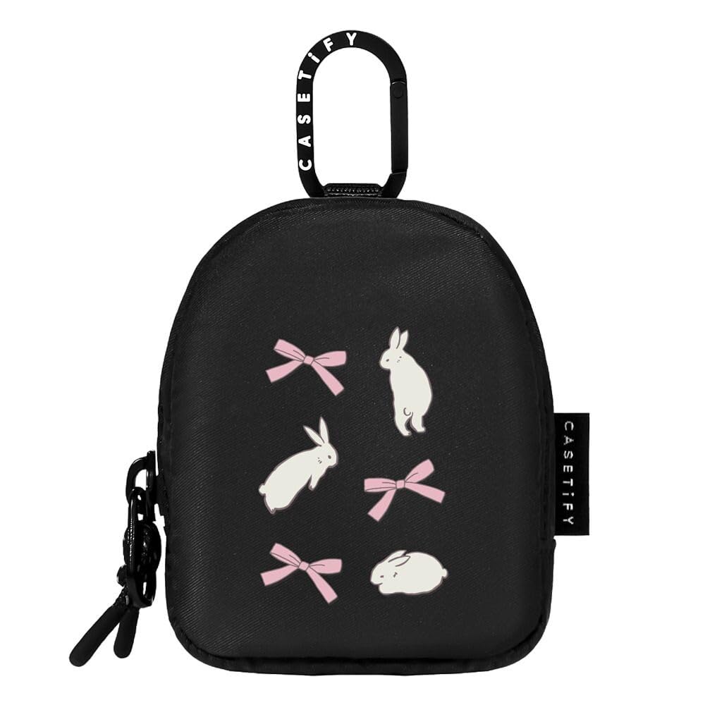 Amazon.com: CASETiFY Earbuds Pouch - Rabbit Ribbon - Black