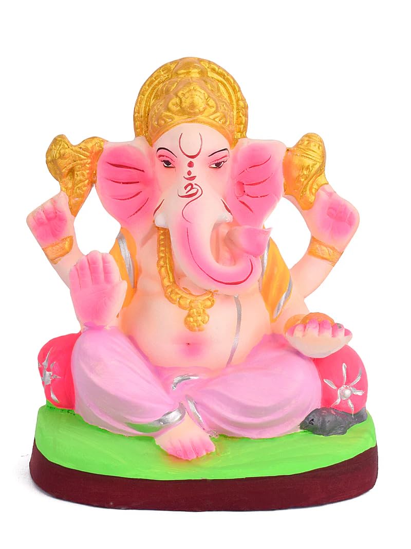 Amazon.com: SATVIK 6 INCH 100% Eco Friendly Ganesha Idol/Eco
