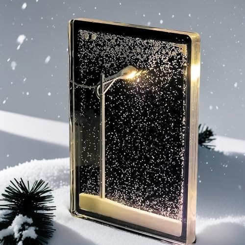 xignfoea Snowfall Lamp Snowy Streetlamp Light Handmade Snow Scenery Night Light Street Lamp DIY Material Pack (2 Sets)