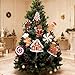 9Pcs Gingerbread Christmas Decorations Plastic Gingerbread Man House Tree Picks and Candy Cane Lollipop Tree Toppers for Holiday House Decor