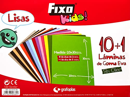 Goma EVA multicolor de grosores mixtos Fixo Kids para formas tridimensionales 5