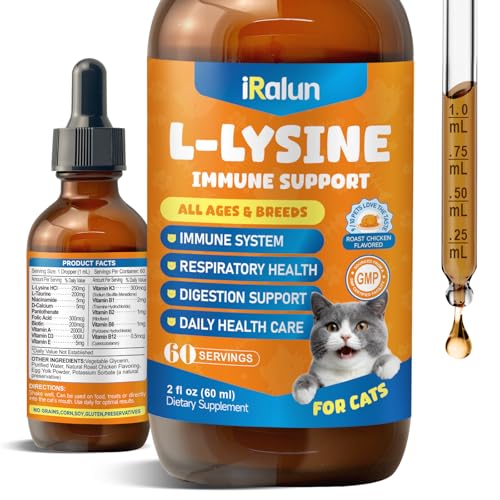 L-Lysine Supplement for Cats - Immune Support Lysine Drops of