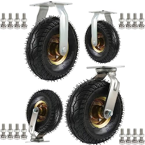 Roues pivotantes de chariot pneumatiques pour supprimer bruits et chocs