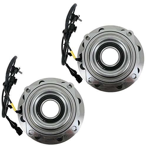 Image of TRQ Front Left and Right Wheel Bearing and Hub Assembly Set 2 Piece for 2005-2010 Ford F-250 Super Duty 2005-2010 F-350 Super Duty 10 F-450 10 F-550 4WD