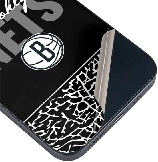 Skinit Phone Decal Skin Compatible with iPhone 14 Plus - Officially Licensed NBA Brooklyn Nets Elephant Print Design