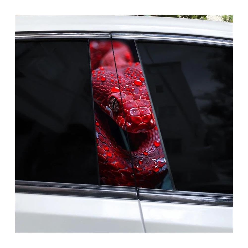 Autocollant serpent rose étanche pour relooker le pilier B auto