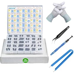 CHIPNEW IC Kit Integrated Circuit Ultra Edition 64-in-1 Electronic Component IC : Logic Gates Chip 74HCxx+CD40xx, 555Timers, LM358 op amp ULN2003 Transistors Amplifier IC LM386! ESD Package&MultiKit