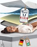 nøvera Premium Gel Topper 180x200cm | H2/H3 | Oberstoff aus 100% Bio-Baumwolle | wolkenweicher 7-Zonen Matratzentopper 180x200cm | Hohes RG 50 | 8cm Matratzen Topper 180x200 |Luxus Matratzenauflage