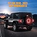 CAFOPAR 3-Side Spare Tire Brake Light Fit for Jeep Wrangler 2018-2025 JL, Plug&Play 3rd Third Brake Light LED Rear Ring Wheel Light, Red