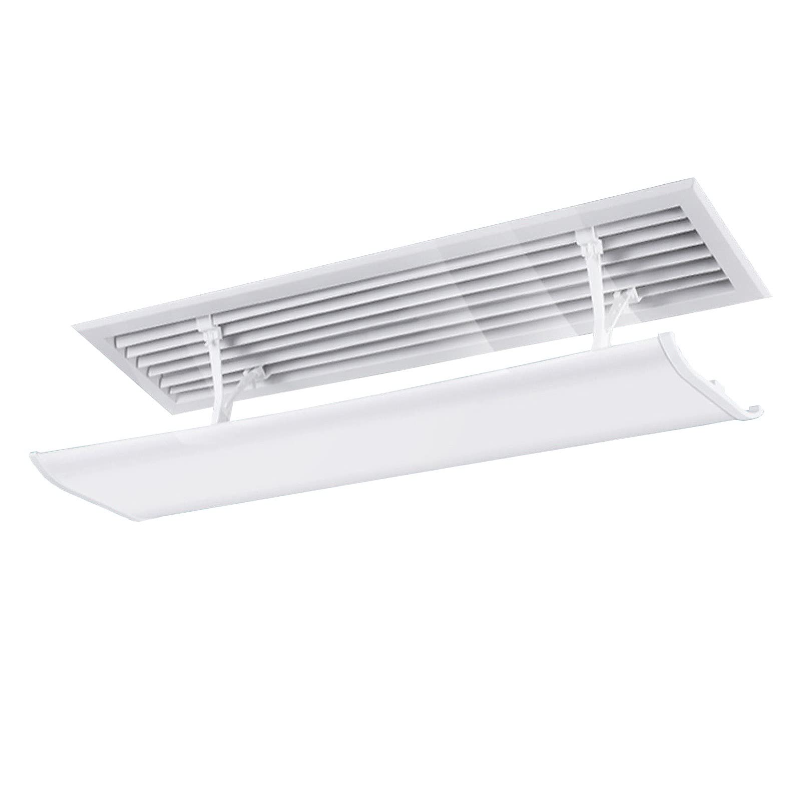 Grille d'aération rectangulaire réglable 20 cm pour climatiseur mural blanc
