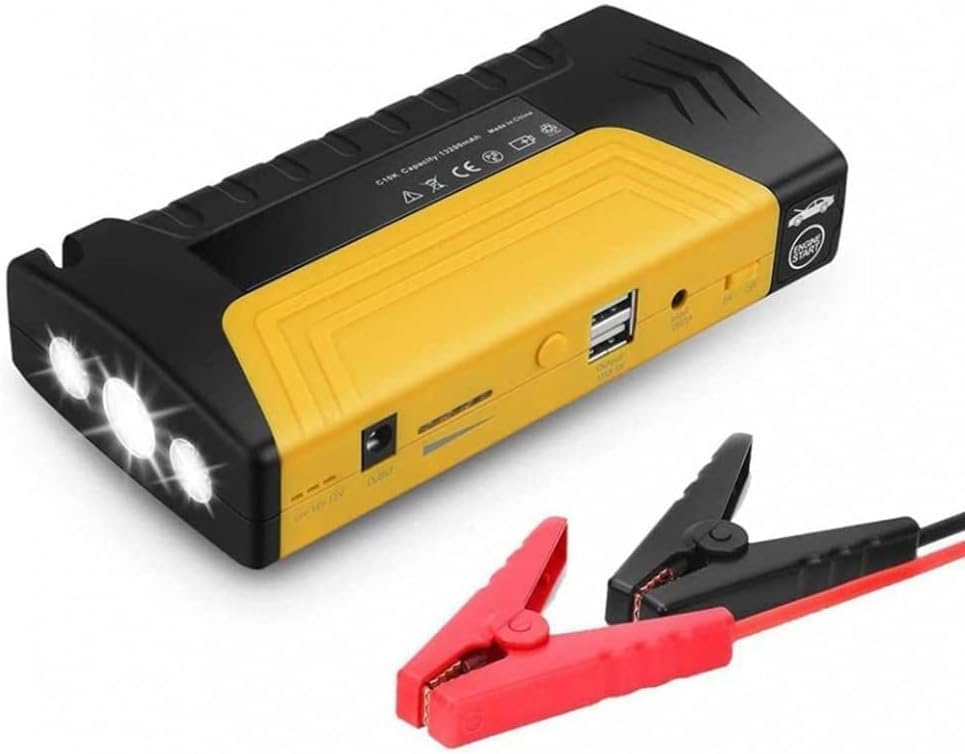 FENIX HOME Avviatore Batteria Auto 12V 13800mAh – Jump Starter Portatile con Power Bank, Torcia LED, Martelletto Emergenza – Caricabatterie Smartphone e Laptop per Auto Benzina Diesel