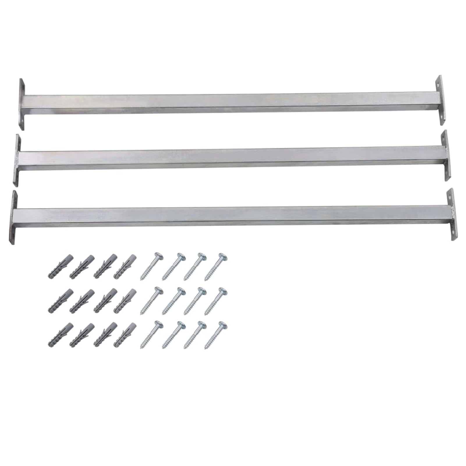 Barras de Seguridad Ajustables para Ventanas 3 uds 710-1200 mm Ajustable 710-1200 mm