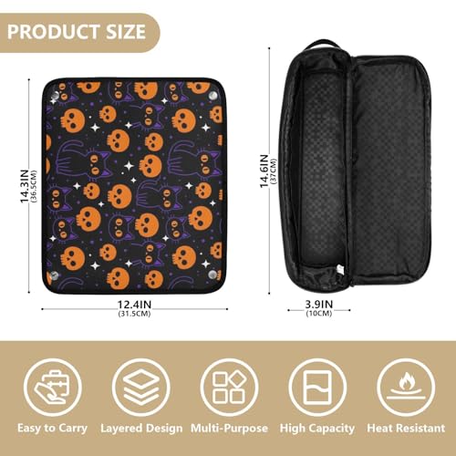 Bolsa de viaje para herramientas de pelo resistente al calor con alfombrilla para planchas, rizadores y alisadores miniatura 4