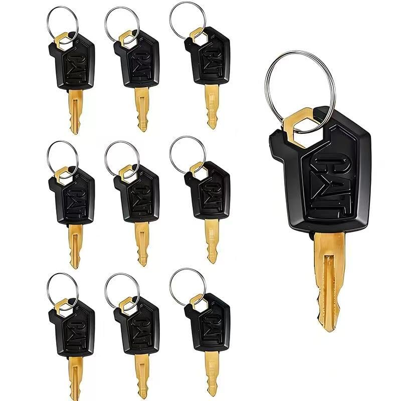 Cat Keys 5P8500 Compatible with Cater-Pillar Heavy Equipment Ignition Keys Replacement (Pack of 10)