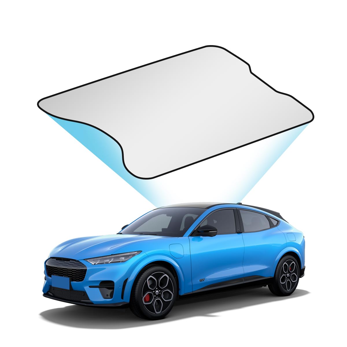 Pare-soleil de toit haut de gamme pour Ford Mustang Mach-E noir tendu
