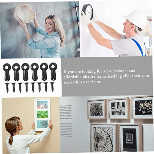 Image of 100pcs Picture Frame Back Clips Easy to Install Frame Hardware for Photos Art and Posters Backing Plate Buckles for Picture Framing and Hanging