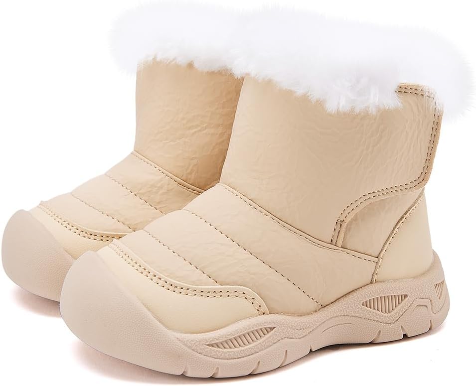 BMCiTYBM Baby Snow Boots Boys Girls Winter Infant Shoes Anti-Slip 6 9 12 18 24 Months Faux Fur