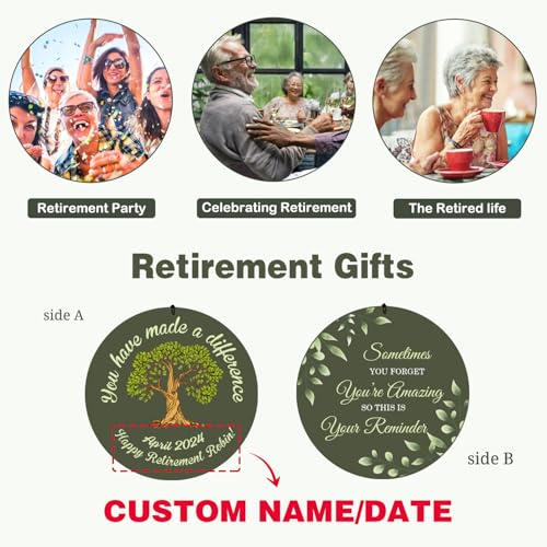 Image of ASTARIN Personalized Wind Chime - Happy Retirement Gift for Teachers, Nurses, Coworkers - Wind Chime for Her or Him