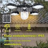 CaalLogt Lampy solarne do użytku na zewnątrz z pilotem zdalnego sterowania, wisząca lampa solarna 192 LED, akumulator 5400mAh z 5M kablem, klasa wodoszczelności IP65, 7W 3200LM czujnik ruchu, 5 trybów