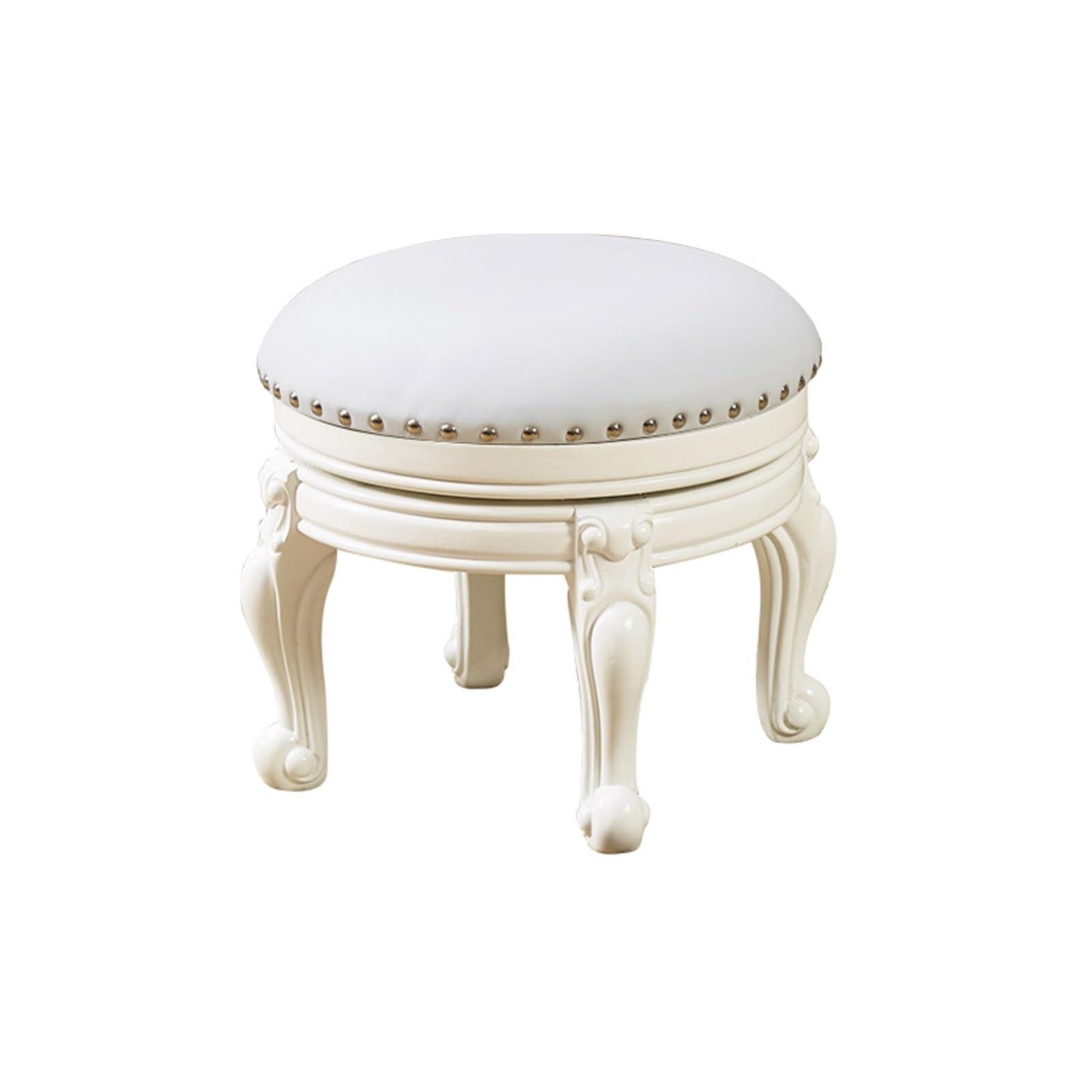 Tabouret Repose-Pieds pour Entrée et Salon Ottoman Vintage Pivotant