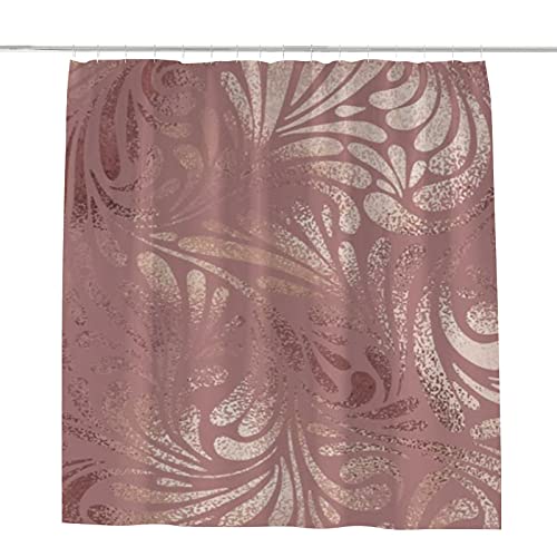 Rideau de douche de qualité supérieure en polyester rose doré CHEHONG