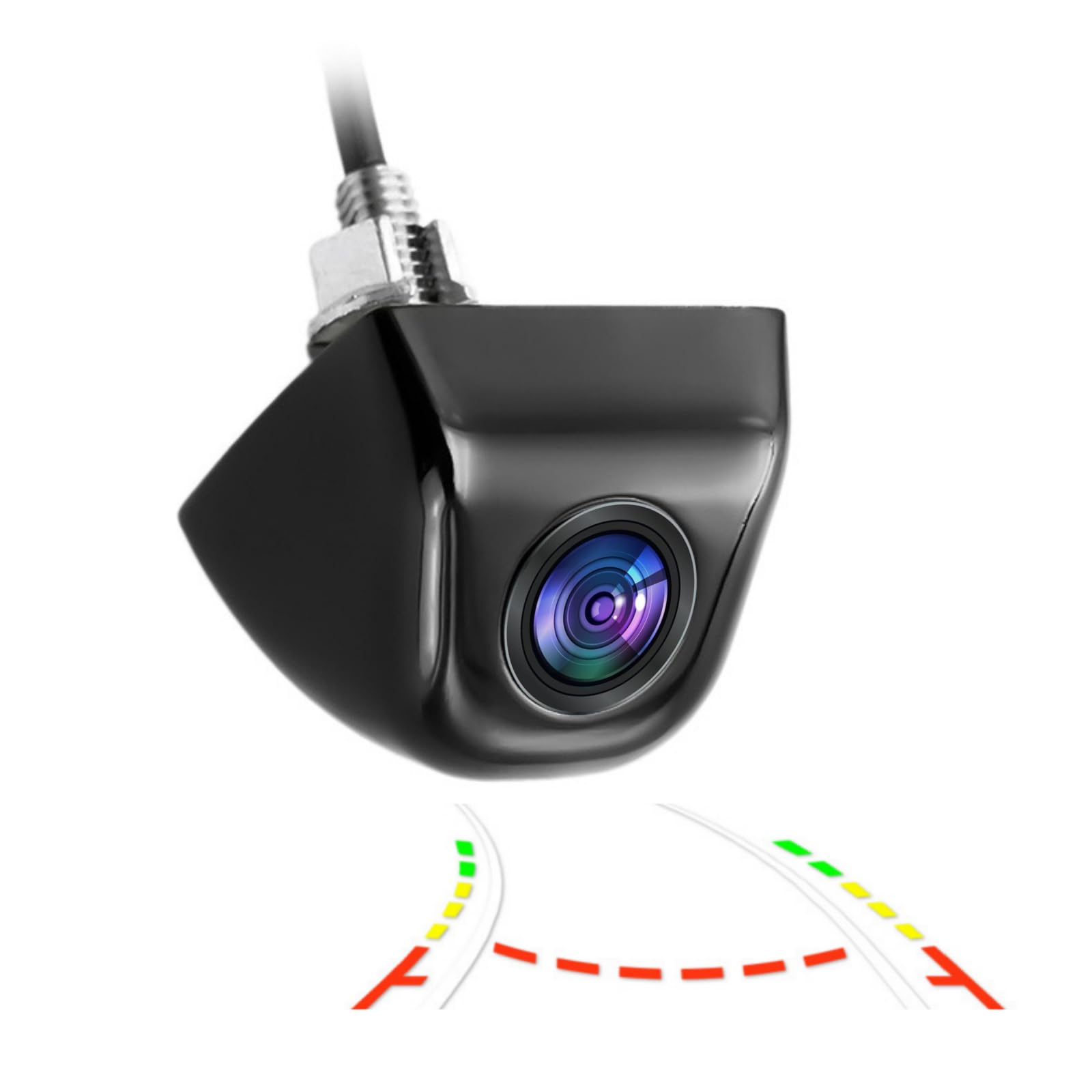 HD1080P/NTSC Cámara Trasera Frontal para Coche, IP68 Cámara de Marcha Atrás a Prueba de Agua con Visión Nocturna Clara, Ancho Angulo de Visión de la Cámara de Seguridad para Camiones RV Pickup