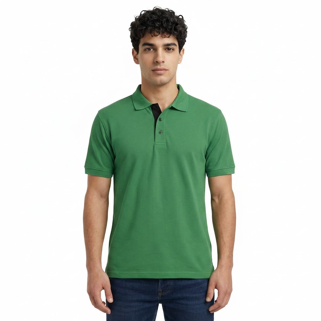 Urban Island Golfer Men's Polo T-Shirts | Comfortable Activewear with Snap Button & Contrast Placket