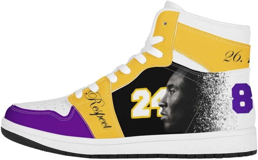 XxBeBOLDxX The Mamba 24-Legend Custom Sneakers, Sports Basketball Shoes (Numeric_13) White