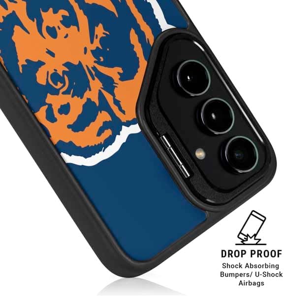 Skinit Kickstand Phone Case Compatible with Galaxy S24 Plus - Officially Licensed NFL Chicago Bears Retro Logo Design