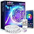 GUPUP 200 FT LED Strip Lights,Color Changing LED Lights for Bedroom,Built-in-Mic,Music Sync Tape Lighting,Phone Smart Controlled(APP+Remote+Mic)