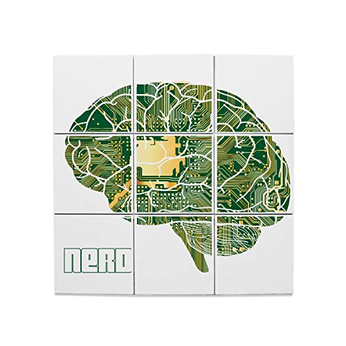 Carreaux Céramique Décoratif idée cadeau geek originale grand motif cerveau connecté