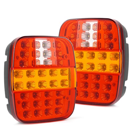 2Pcs 34 LED Square Rear Combination Tail Light for Jeep