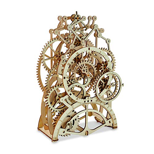 MindWare Gearjits Clock – 3D Wooden Mechanical Model Kit for Teens and Adults, Build Your Own Working Clock witj Moving Gears - Thumbnail 2