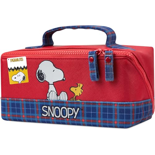 Get Trend Peanuts Snoopy Bolsa de Higiene Pessoal Mulheres Adolescentes Essenciais de Viagem Meninas Bolsa de Maquiagem Presentes para Ela (Snoopy Vermelho)