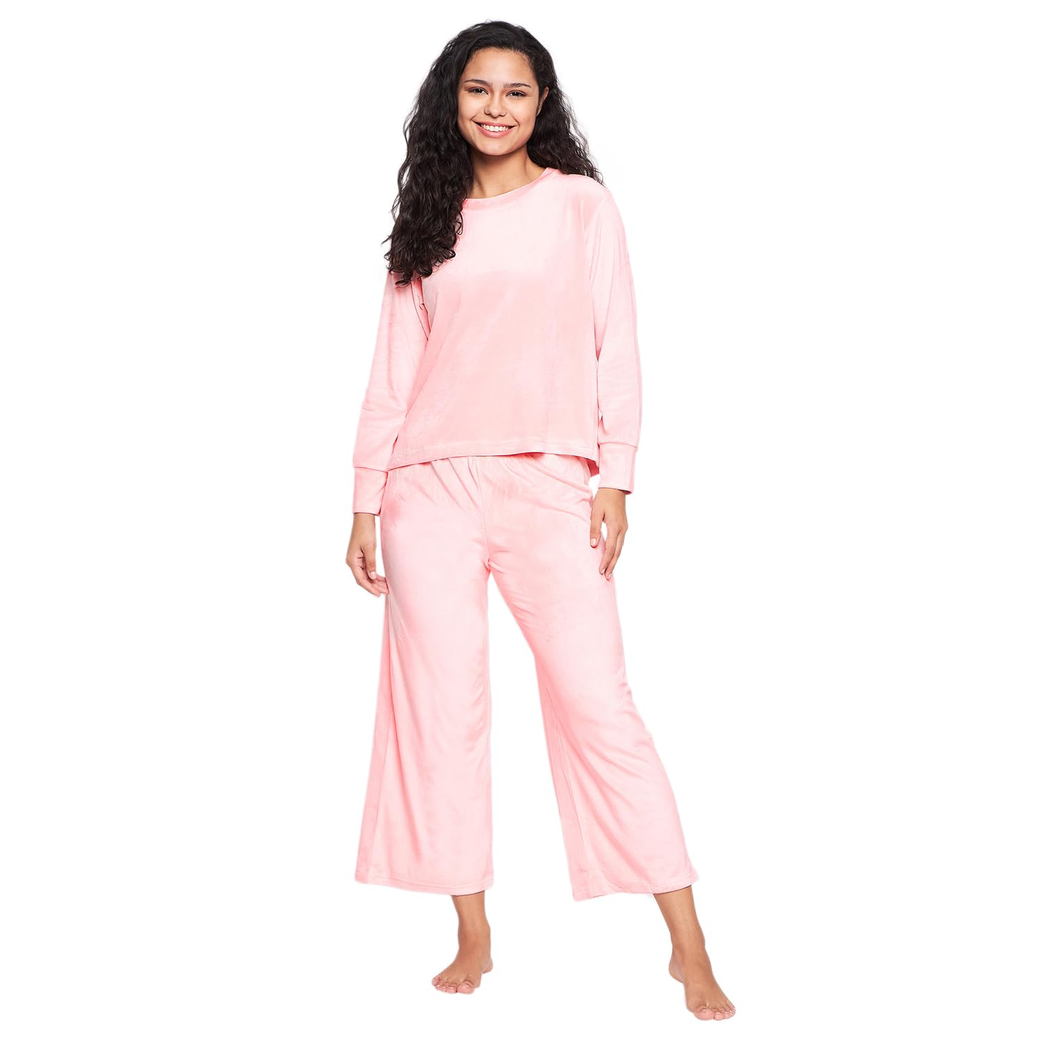 camey Women's Winter Full Sleeve Top and Palazzo Pants Regular Fit Night Suit Round Neck Top and Palazzo Set Ladies Night Dress-picture-21