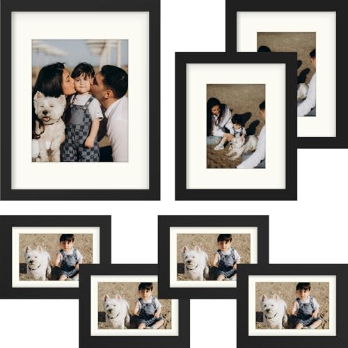 Frametory, Gallery Wall Frame Set of 7 Multiple Sizes 11x14, 8x10...