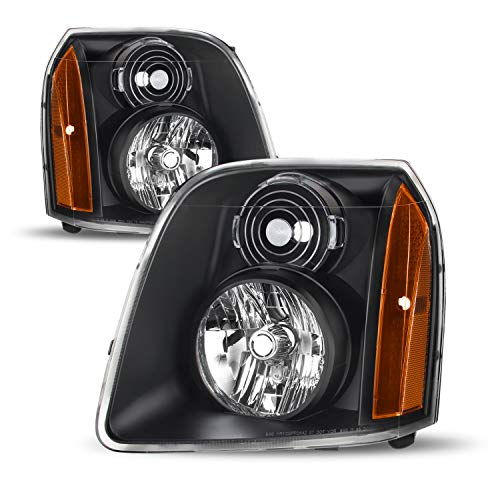 AKKON - For GMC Yukon XL Hybrid OE Replacement Black Bezel Headlights Driver/Passenger Head Lamps Pair