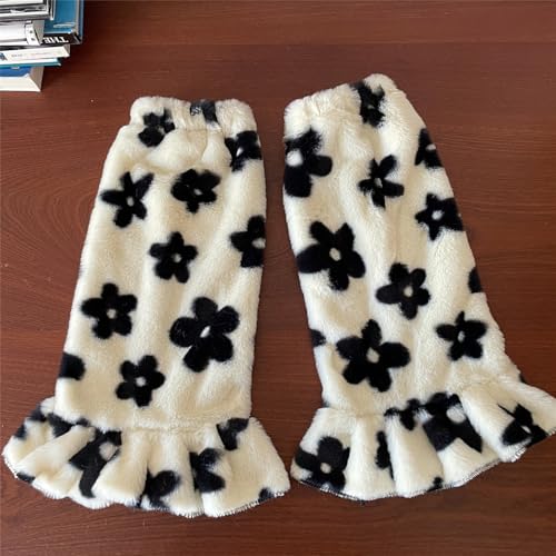 Image of Sexybody Leg Warmers for Women & Girls Y2K Kawaii Fluffy Fur Flared Leg Warmer Furry Goth Grunge Socks Harajuku Leopard