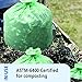 Stout E2430E85 EcoSafe-6400 Compostable Compost Bags 13gal .85mil 24 x 30 Green 45/Box