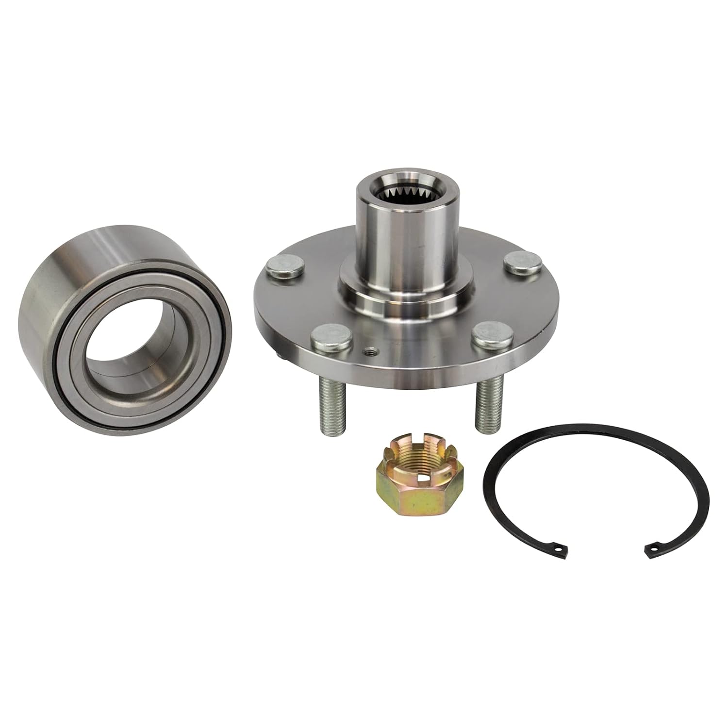 TRQ Front Wheel Bearing and Hub Assembly Kit Compatible with 2001-2006 Hyundai Santa Fe 2005-2009 Tucson 2005-2008 Kia Sportage