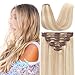 s-noilite Clip in Human Hair Extensions 100% Real Remy Thick True Double Weft Full Head 8 Pieces 18 clips Straight silky (18 inch - 140g,Ash Blonde/Bleach Blonde (#18/613))