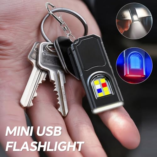 Image of Serplex EDC Mini Keychain Flashlight 2.6'', Magnetic Emergency Pocket Torch with Back Clip, Portable USB Rechargeable LED Flashlight for Camping, Hiking, Work, Car Repair & Outdoor Use