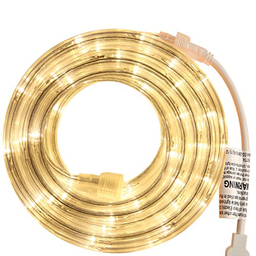 PERSIK Rope Light - for Indoor and Outdoor use, 18 Feet, 108 LED Warm-White Lights