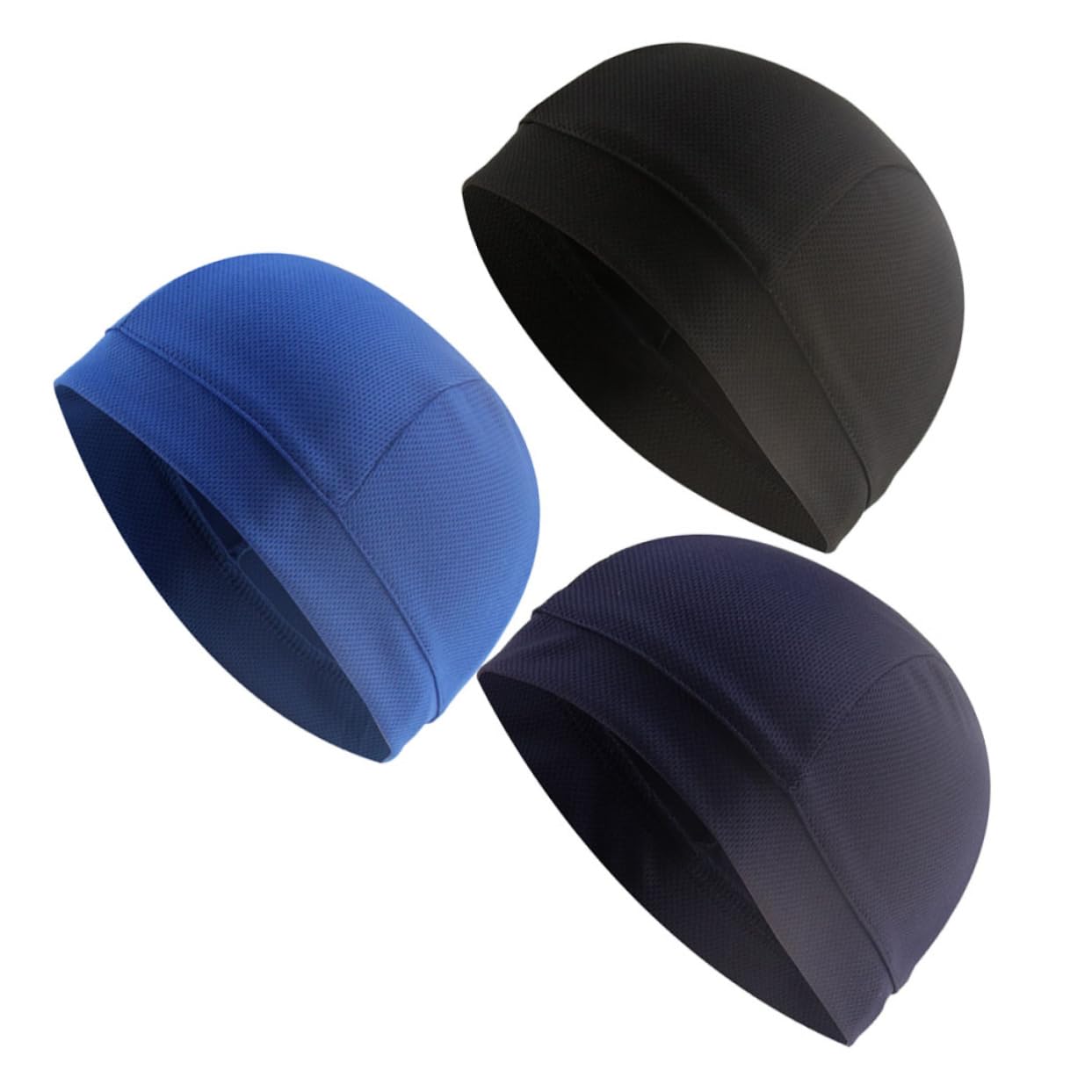 WOFASHPURET Cycling Skull Cap Liner Set USA Sweat Absorb Linning Hat Breathable Stretchy Hat Liner for Outdoor Sports Navy