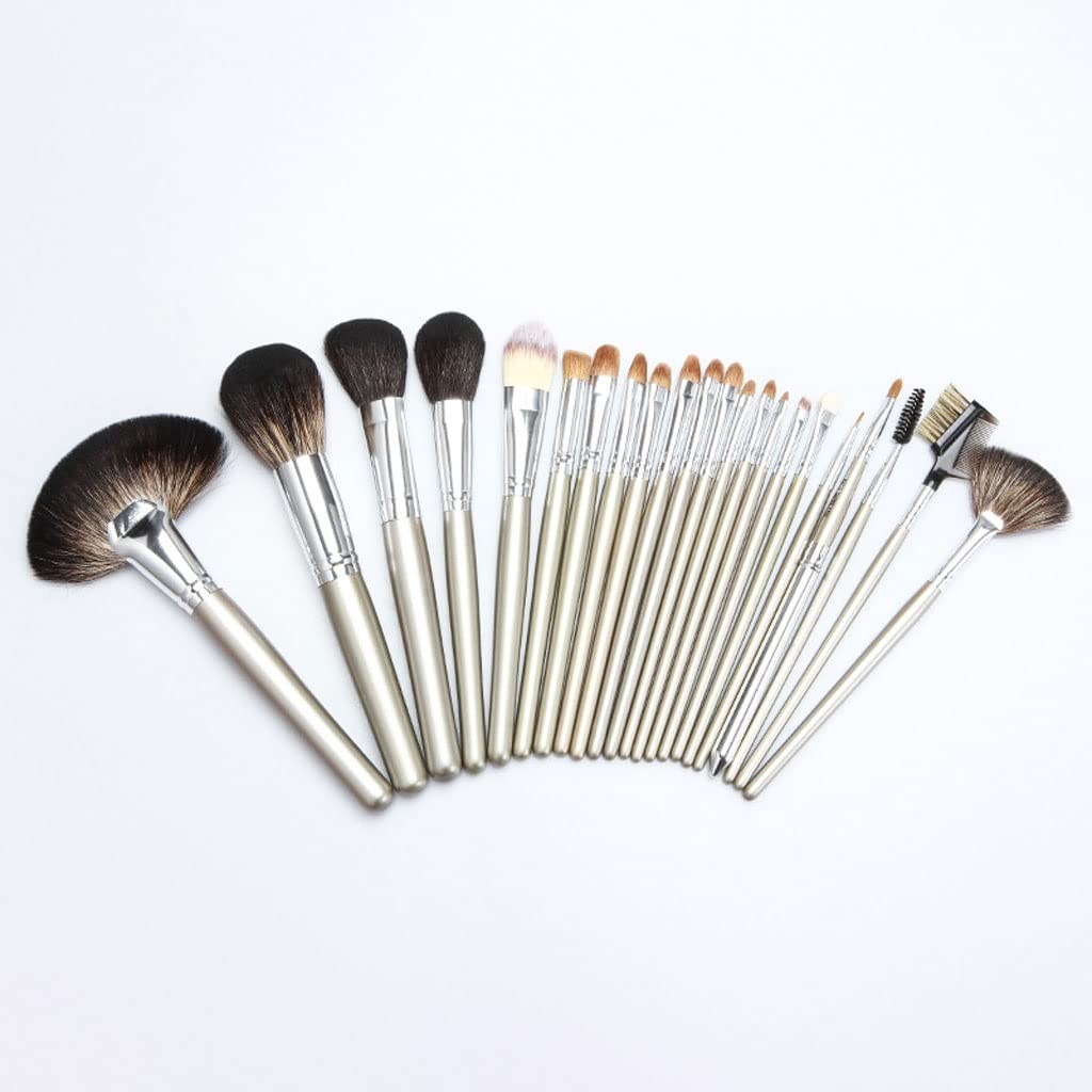 Set di 22 pennelli per Il Trucco con Manico in Legno, Set di pennelli per Cosmetici, Strumenti per Il Trucco (D 1)