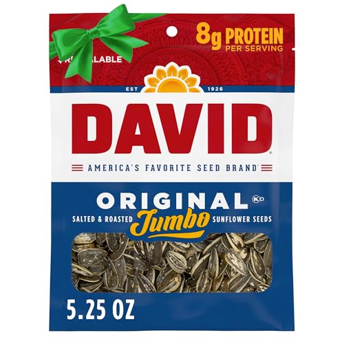 DAVID Jumbo Sunflower Seeds, Original Flavor, Stocking Stuffer, 5.25 oz.